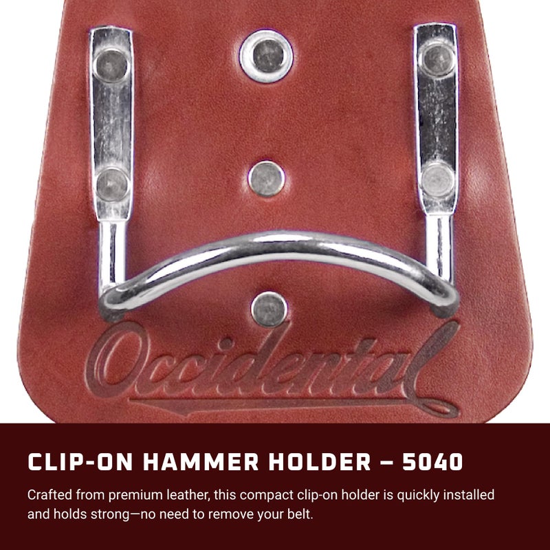 Occidental Leather Clip-On Hammer Holder - Made in USA - Image 2